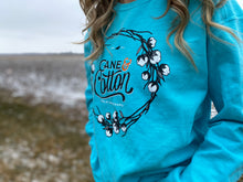 Load image into Gallery viewer, Ladies Wreath Crewneck Sweatshirt (Light Blue)
